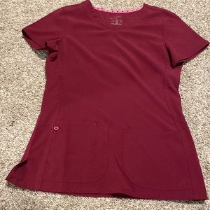 Maroon Scrub Top